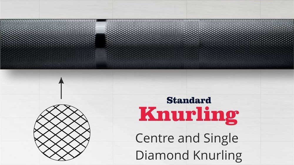 gym bar Knurling - Leeway Fitness